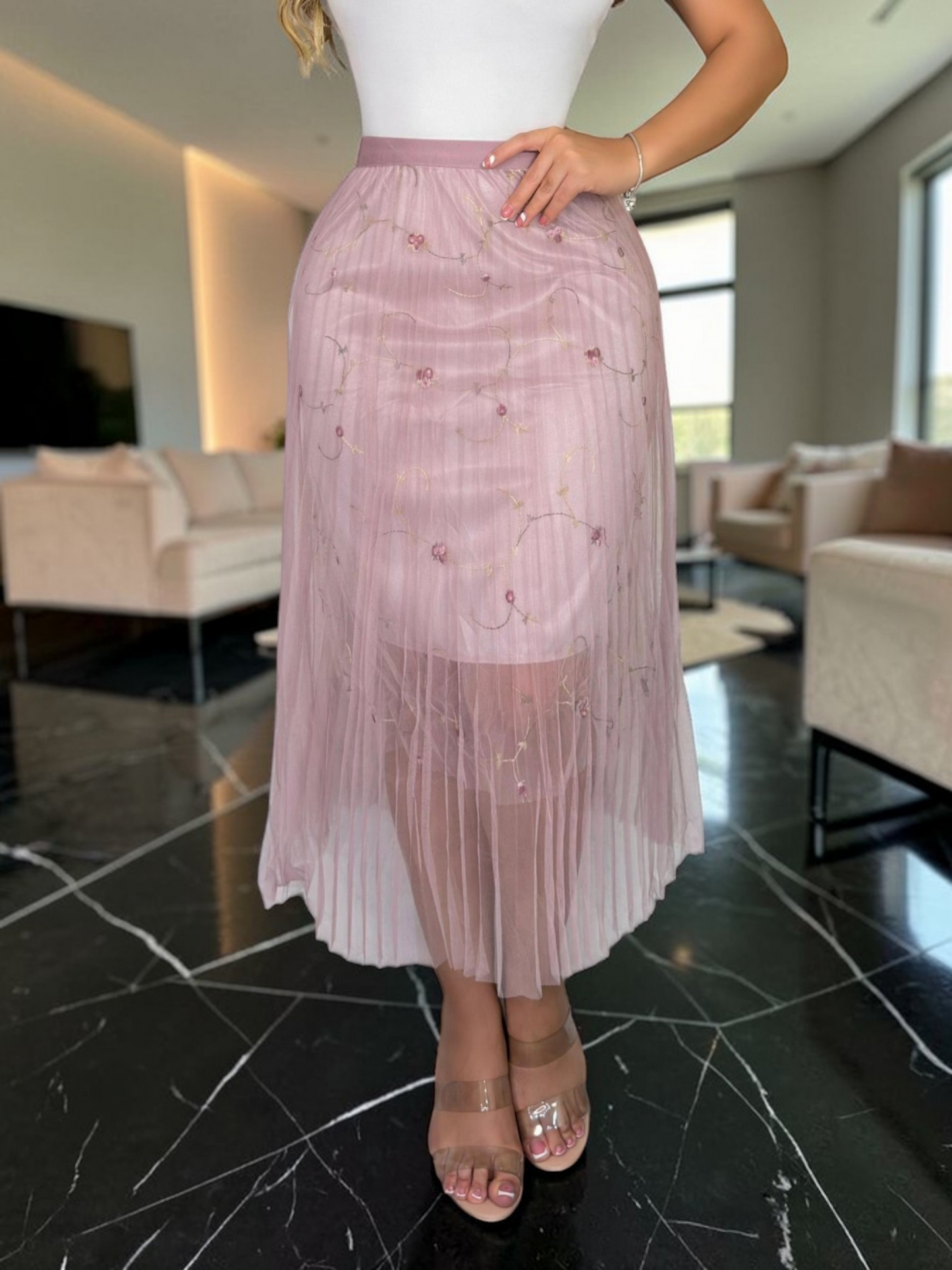 FALDA TUL BORDADA ELEGANCE