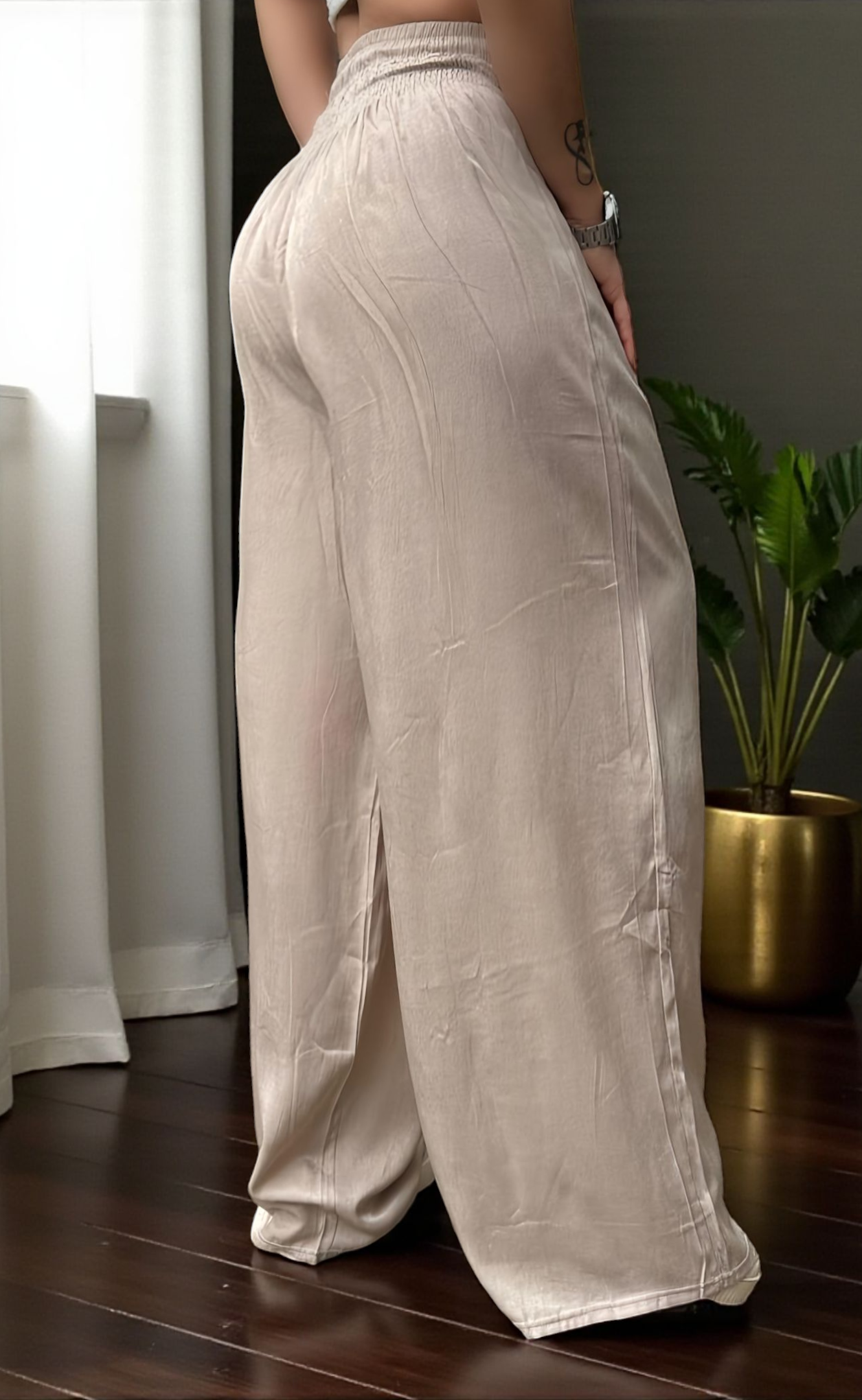 PANTALÓN PALAZZO LINO