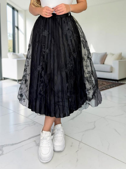 FALDA PLIZADA EN TUL PREMIUM