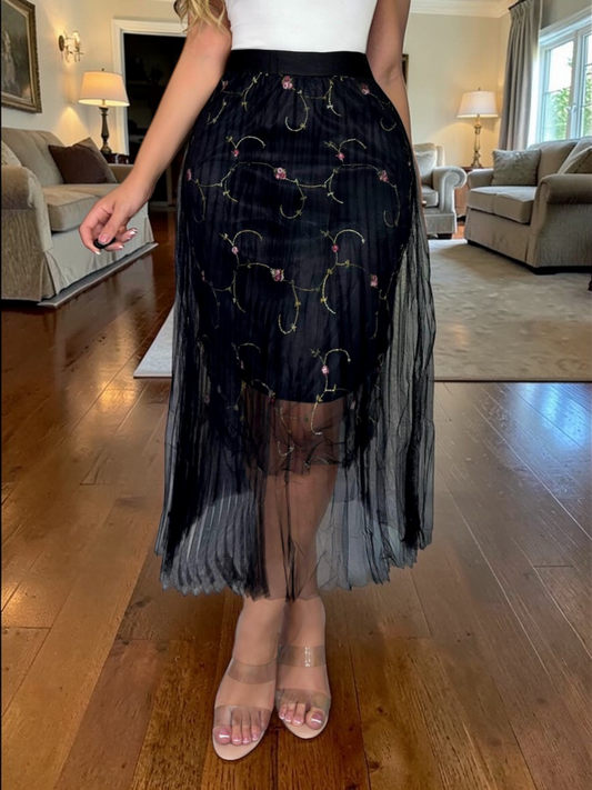 FALDA TUL BORDADA ELEGANCE