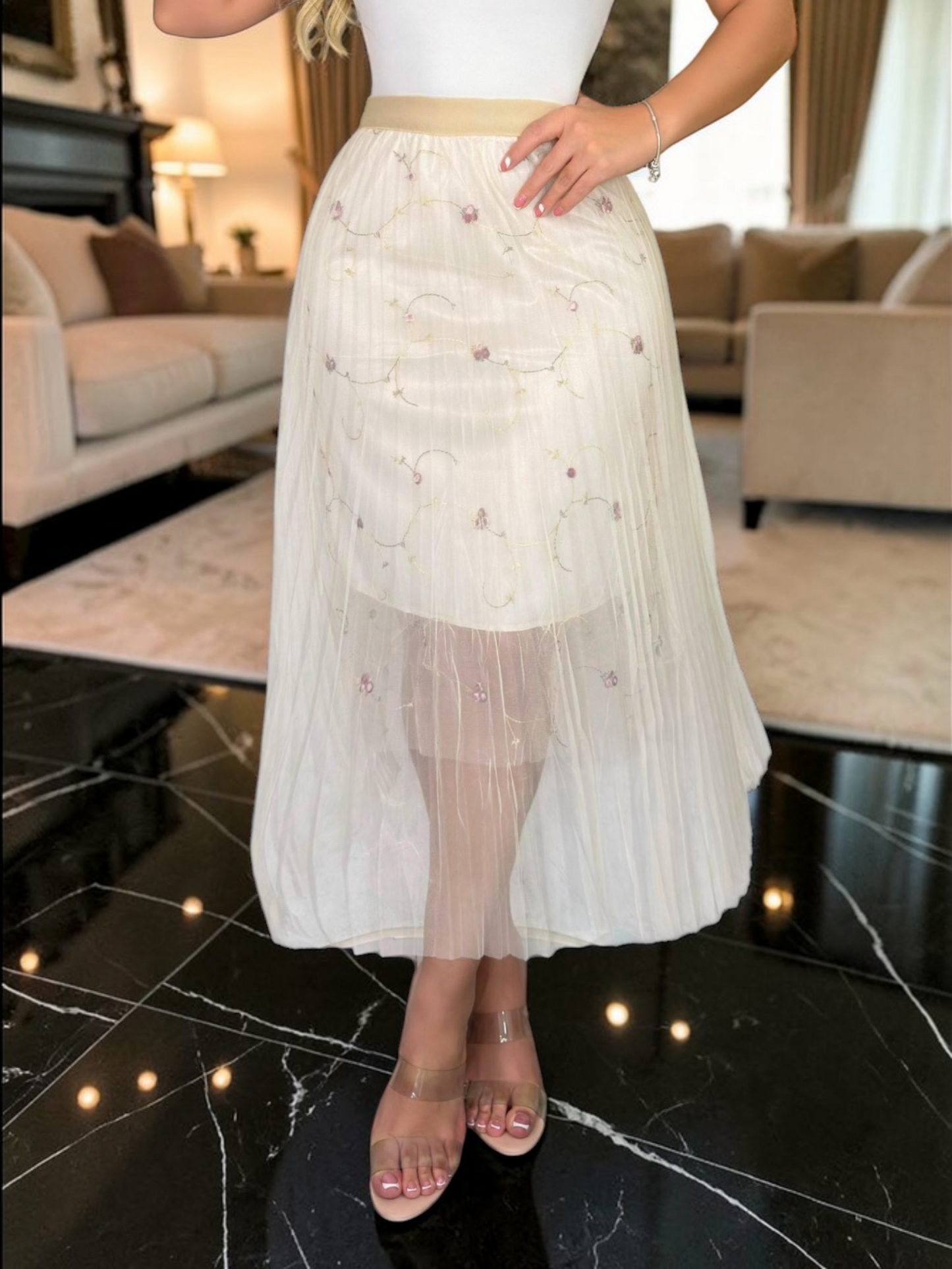 FALDA TUL BORDADA ELEGANCE