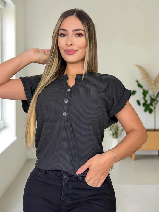 BLUSA HENLEY EN RIB PREMIUM